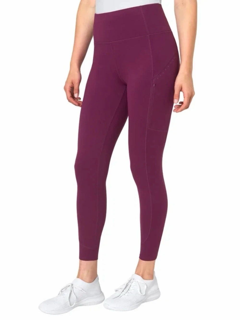 Mondetta Womens Cropped Legging Purple High Rise Activewear Size XL